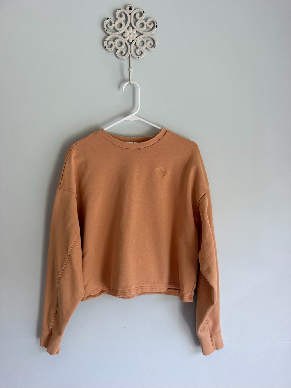 Puma Women's Crewneck Sweatshirt in Camel Tan